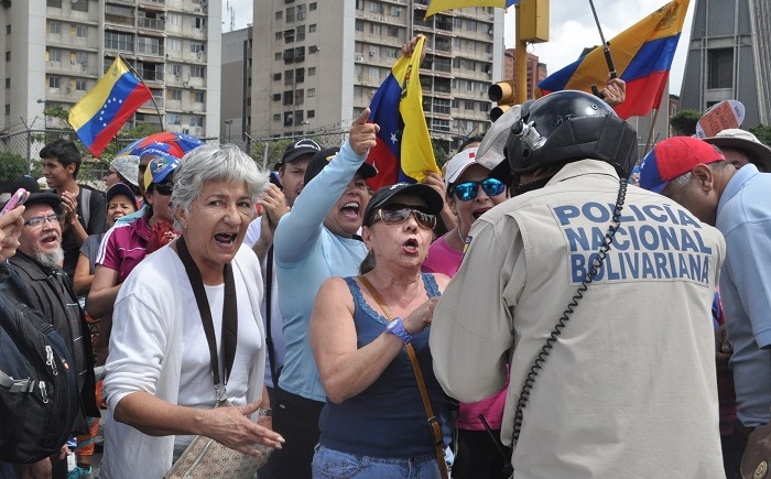 Protestos nas ruas da Venezuela